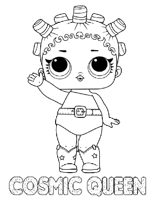 Kolorowanka lalka Cosmic Queen